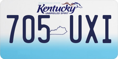 KY license plate 705UXI