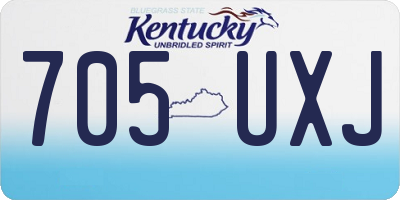 KY license plate 705UXJ