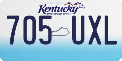 KY license plate 705UXL