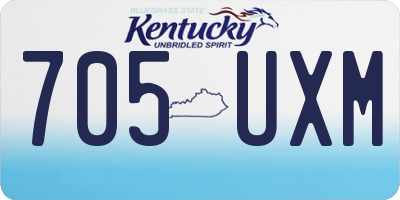KY license plate 705UXM