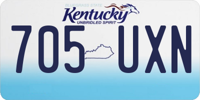 KY license plate 705UXN