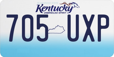 KY license plate 705UXP