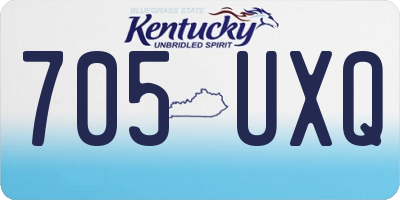 KY license plate 705UXQ