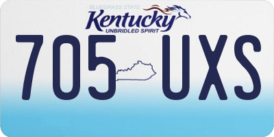 KY license plate 705UXS
