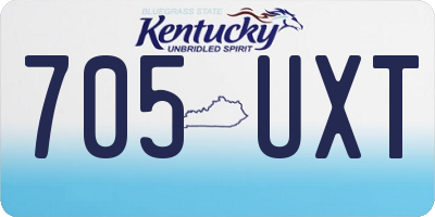 KY license plate 705UXT