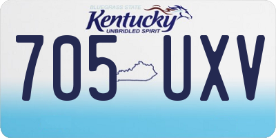 KY license plate 705UXV
