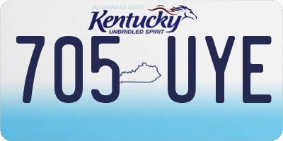 KY license plate 705UYE