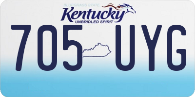 KY license plate 705UYG