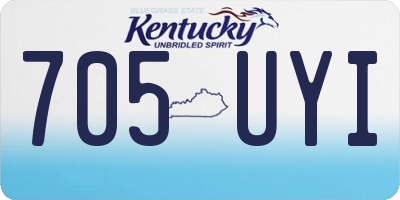 KY license plate 705UYI