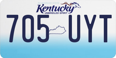KY license plate 705UYT