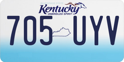 KY license plate 705UYV