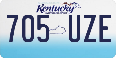 KY license plate 705UZE