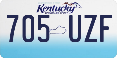 KY license plate 705UZF