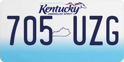 KY license plate 705UZG