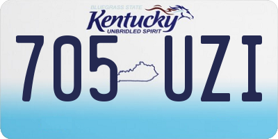 KY license plate 705UZI