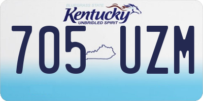 KY license plate 705UZM