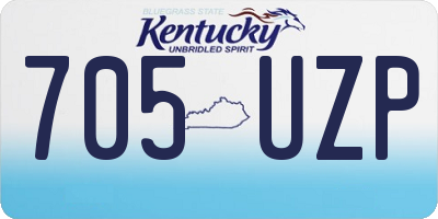 KY license plate 705UZP
