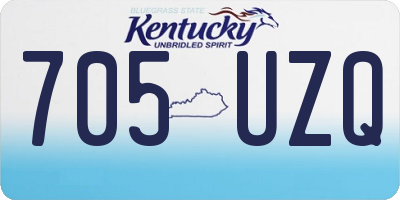 KY license plate 705UZQ