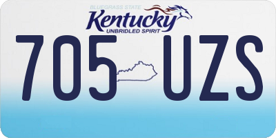 KY license plate 705UZS