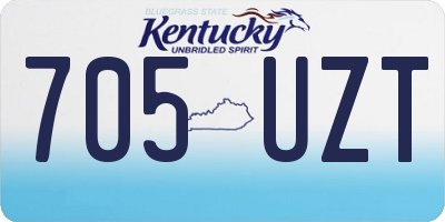 KY license plate 705UZT