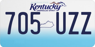 KY license plate 705UZZ