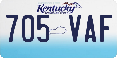 KY license plate 705VAF
