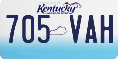 KY license plate 705VAH