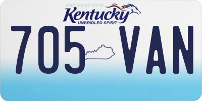 KY license plate 705VAN