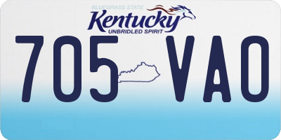KY license plate 705VAO