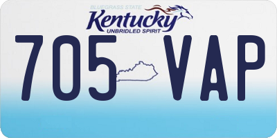KY license plate 705VAP
