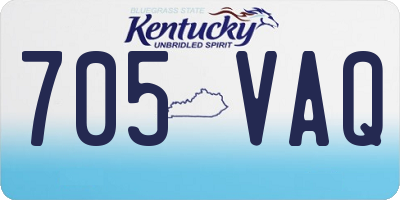 KY license plate 705VAQ