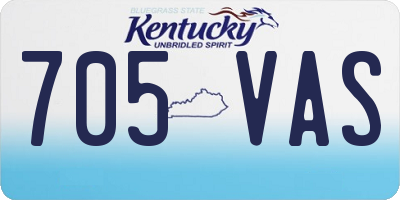 KY license plate 705VAS