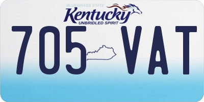 KY license plate 705VAT