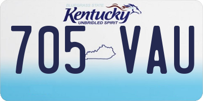 KY license plate 705VAU