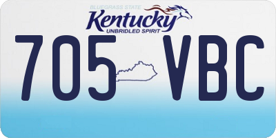 KY license plate 705VBC