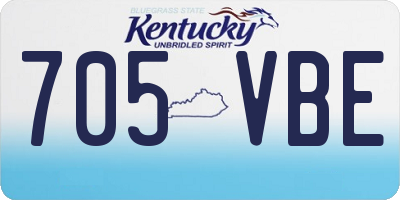 KY license plate 705VBE