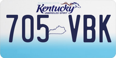 KY license plate 705VBK