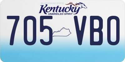 KY license plate 705VBO