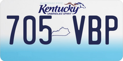 KY license plate 705VBP