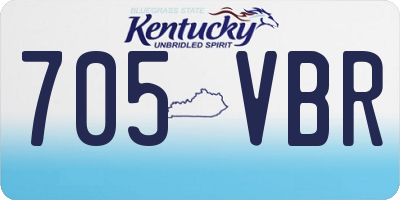 KY license plate 705VBR