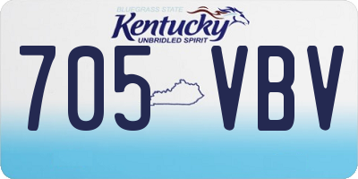 KY license plate 705VBV