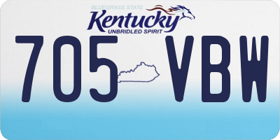 KY license plate 705VBW