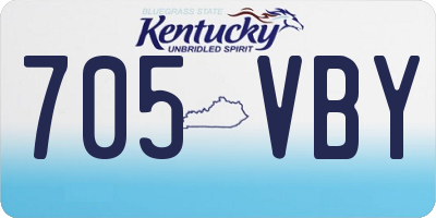 KY license plate 705VBY