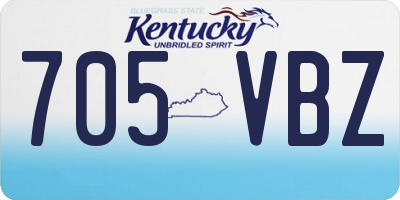 KY license plate 705VBZ