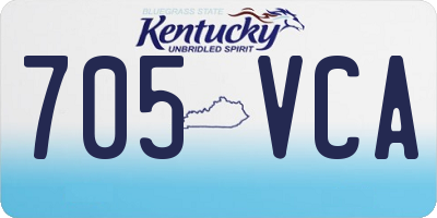 KY license plate 705VCA