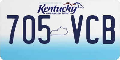 KY license plate 705VCB