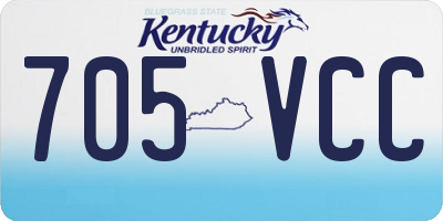 KY license plate 705VCC