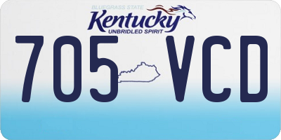 KY license plate 705VCD