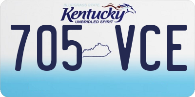 KY license plate 705VCE