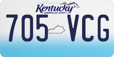 KY license plate 705VCG